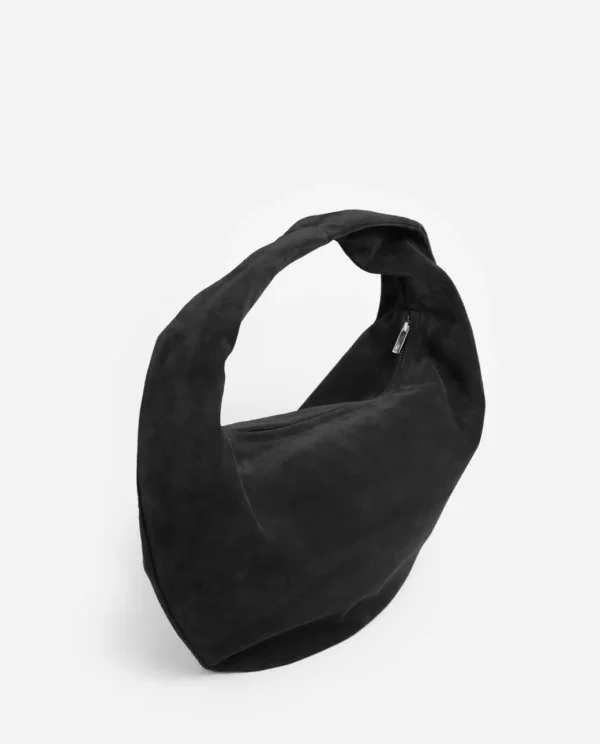 Shoulder Bags^Flattered Alva Shoulder Bag Suede Black