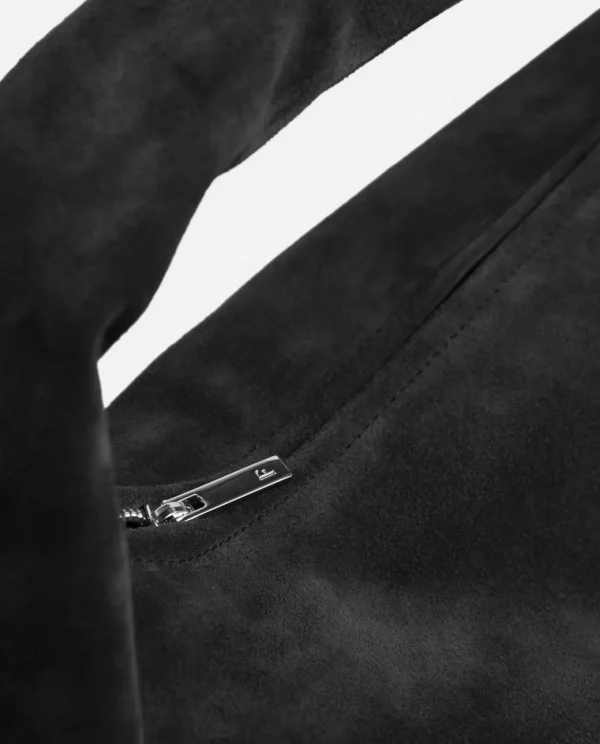 Shoulder Bags^Flattered Alva Shoulder Bag Suede Black
