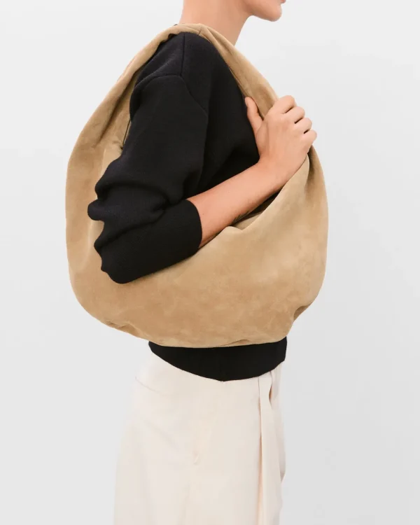 Shoulder Bags^Flattered Alva Shoulder Bag Suede Sand