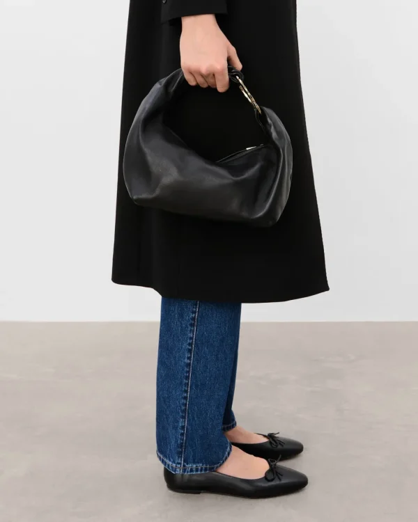 Shoulder Bags^Flattered Amanda Shoulder Bag Leather Black