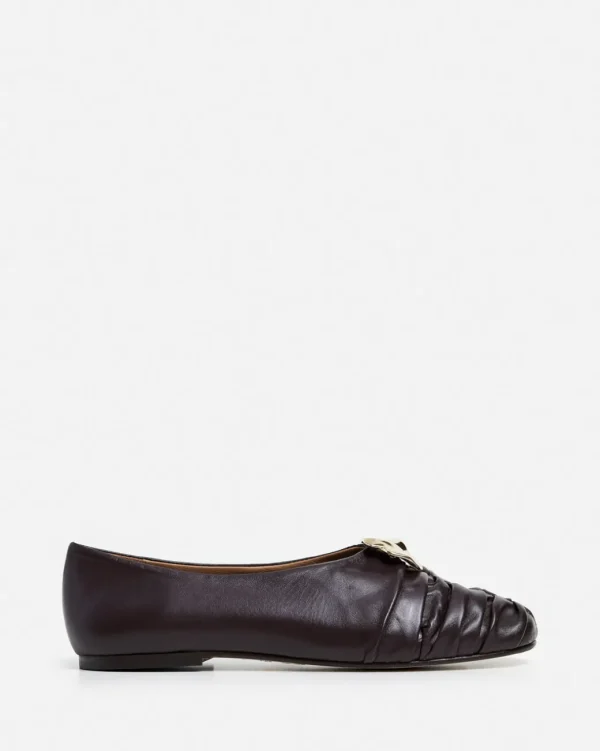 Ballet Flats^Flattered Barbro Leather Burgundy