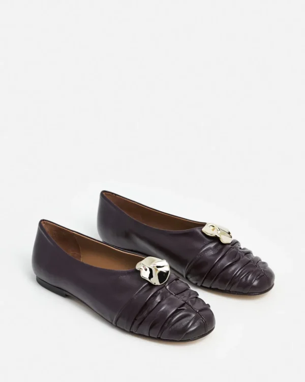 Ballet Flats^Flattered Barbro Leather Burgundy