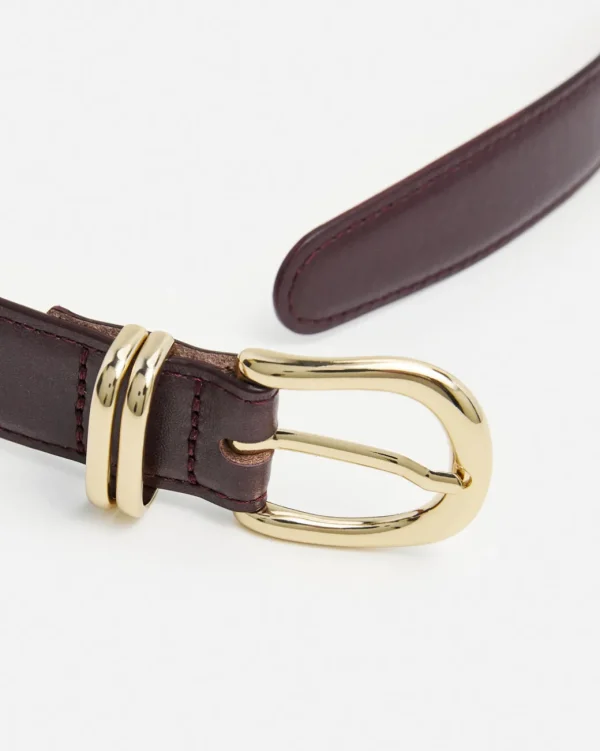 Belts^Flattered Beatrice Belt Leather Burgundy