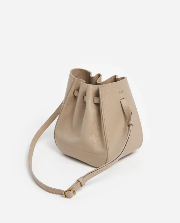 Shoulder Bags | Crosshoulder Bag^Flattered Bo Mini Bucket Leather Taupe