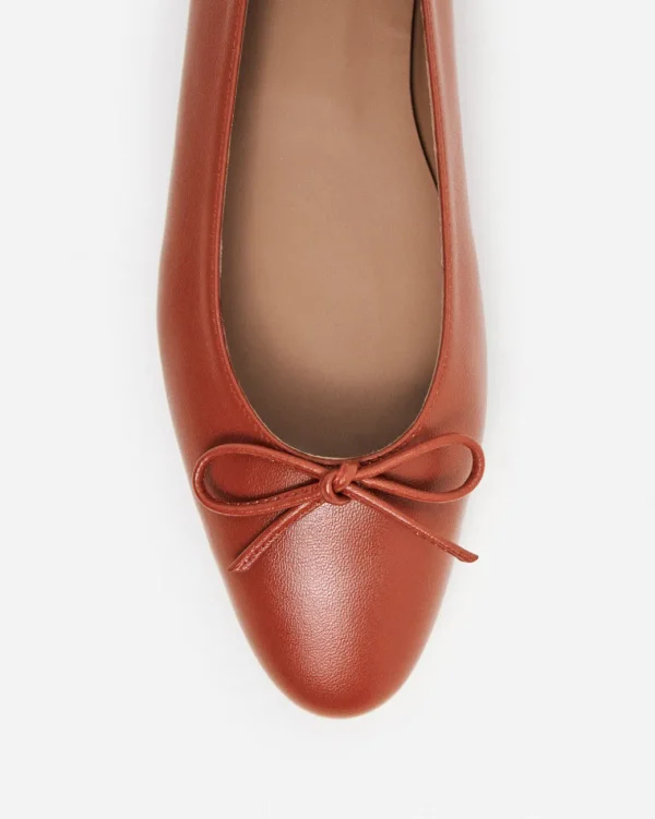 Ballet Flats^Flattered Bodil Leather Red Brick