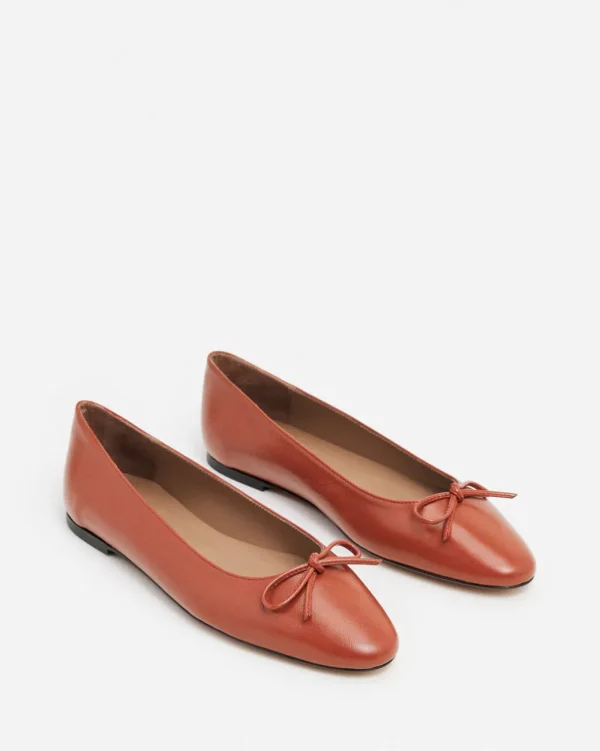 Ballet Flats^Flattered Bodil Leather Red Brick