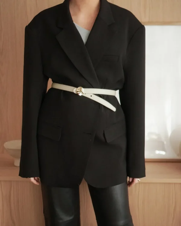 Belts^Flattered Brie Belt Leather Black