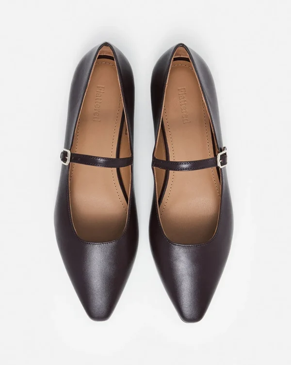 Ballet Flats^Flattered Camila Leather Burgundy