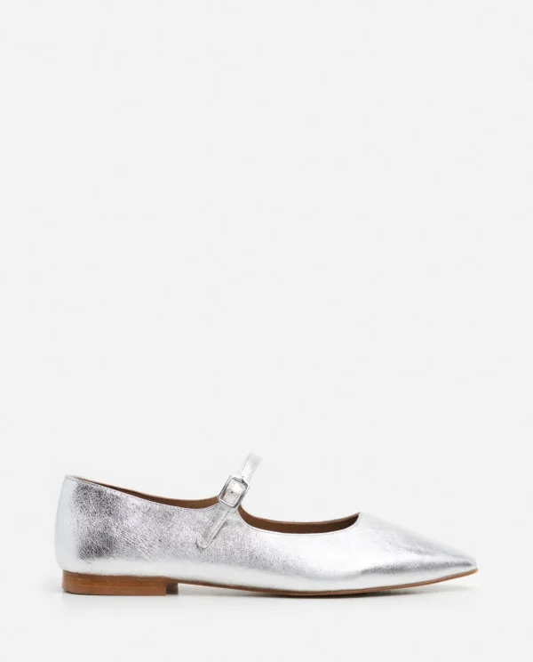 Ballet Flats^Flattered Camila Leather Silver