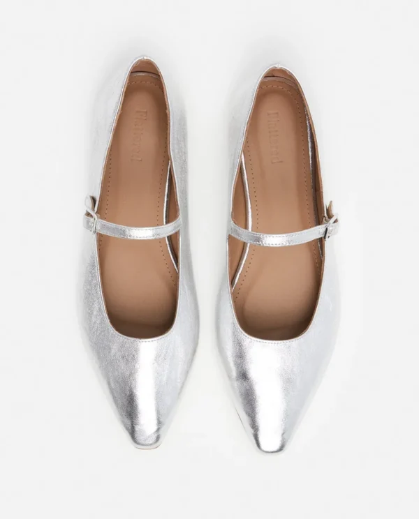 Ballet Flats^Flattered Camila Leather Silver