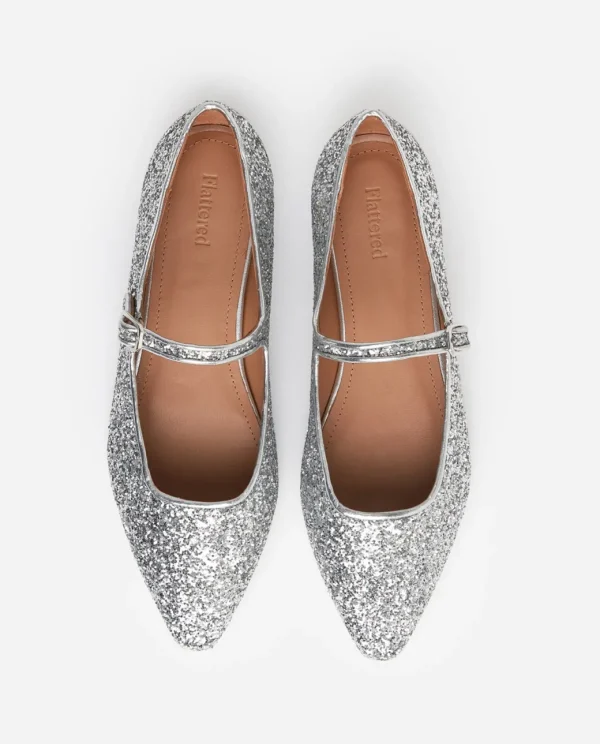 Ballet Flats^Flattered Camila Textile Silver