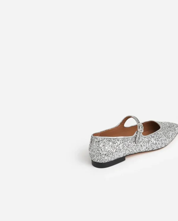 Ballet Flats^Flattered Camila Textile Silver