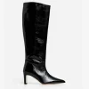 High-Shaft Boots | Boots^Flattered Carmen Leather Patent Black