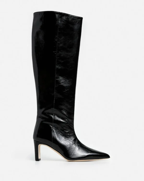 High-Shaft Boots | Boots^Flattered Carmen Leather Patent Black