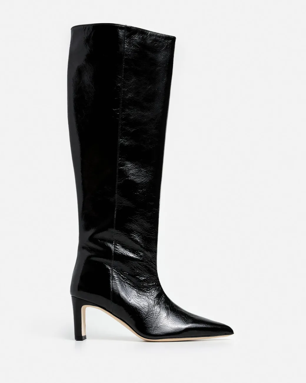 carmen_leather_patent_bla_1.webp High-Shaft Boots | Boots^Flattered Carmen Leather Patent Black