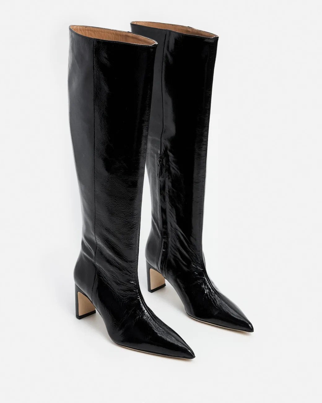 carmen_leather_patent_bla_4.webp High-Shaft Boots | Boots^Flattered Carmen Leather Patent Black