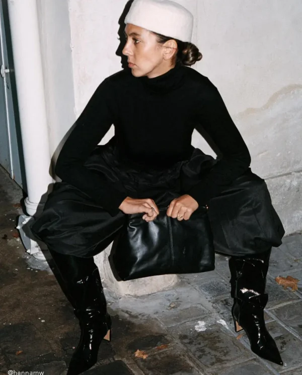 High-Shaft Boots | Boots^Flattered Carmen Leather Patent Black