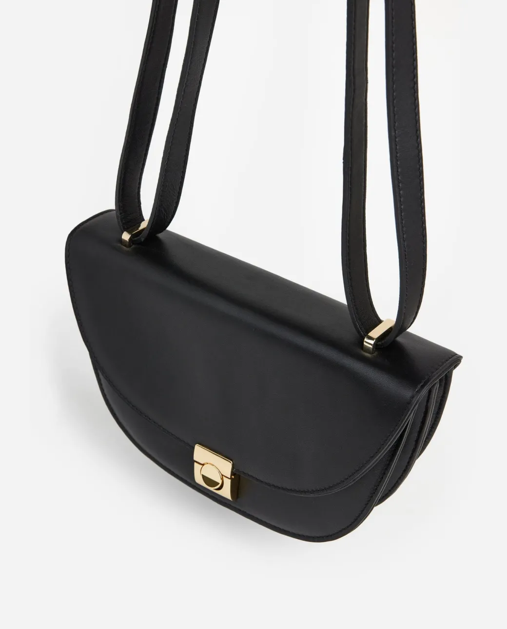 cindy_crossbody_leather_b_2.webp Crosshoulder Bag | Shoulder Bags^Flattered Cindy Crossbody Leather Black