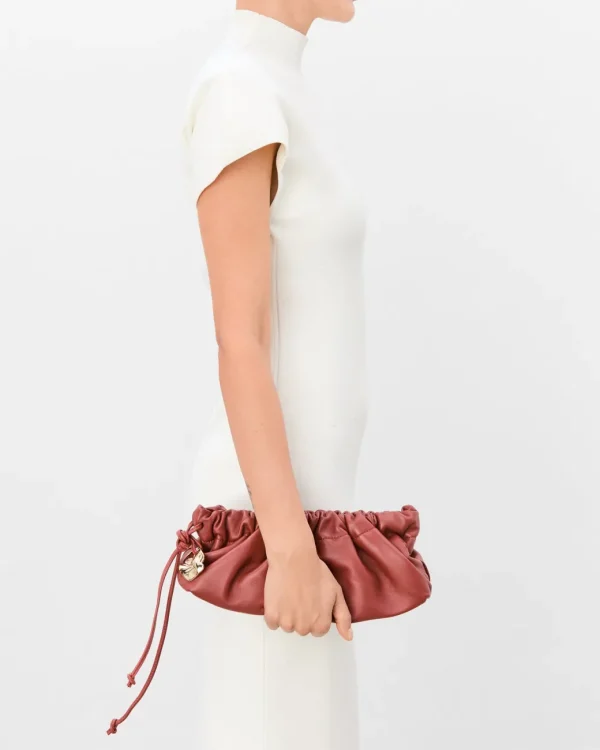 Clutch Bags^Flattered Cissi Clutch Bag Leather Red Brick