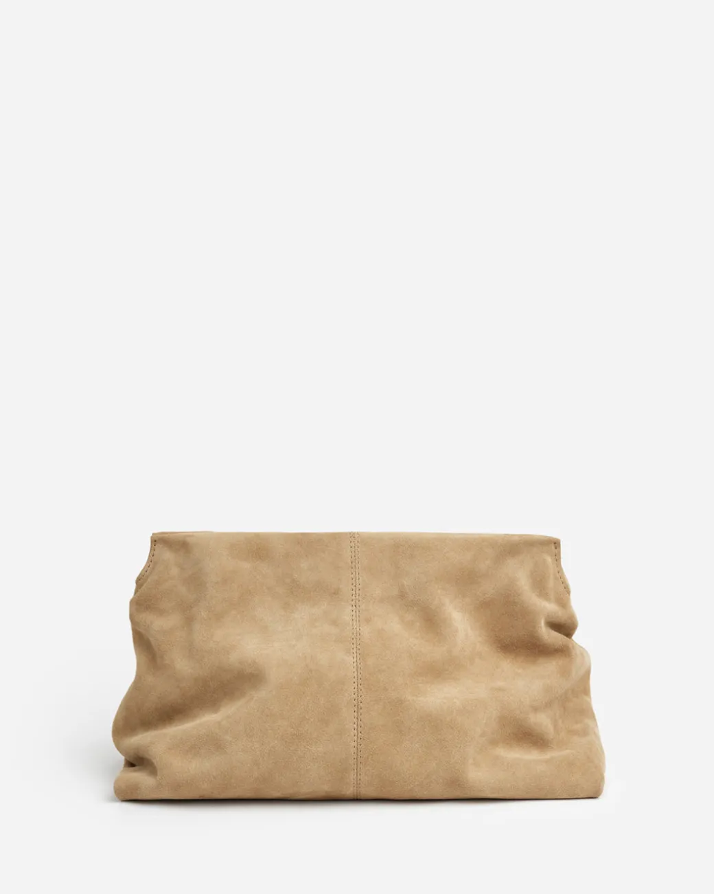 clay_clutch_suede_sand_1.webp Clutch Bags^Flattered Clay Clutch Suede Sand