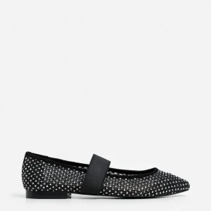 Ballet Flats^Flattered Cornelia Textile Glitter Black