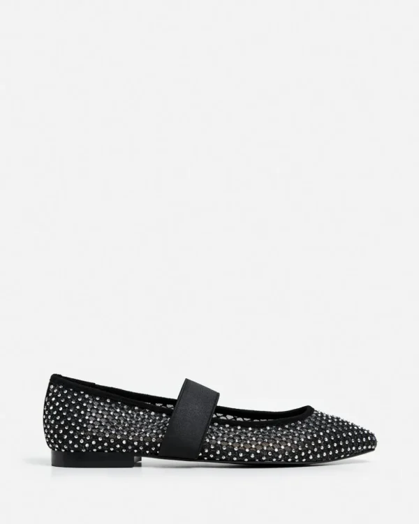 Ballet Flats^Flattered Cornelia Textile Glitter Black