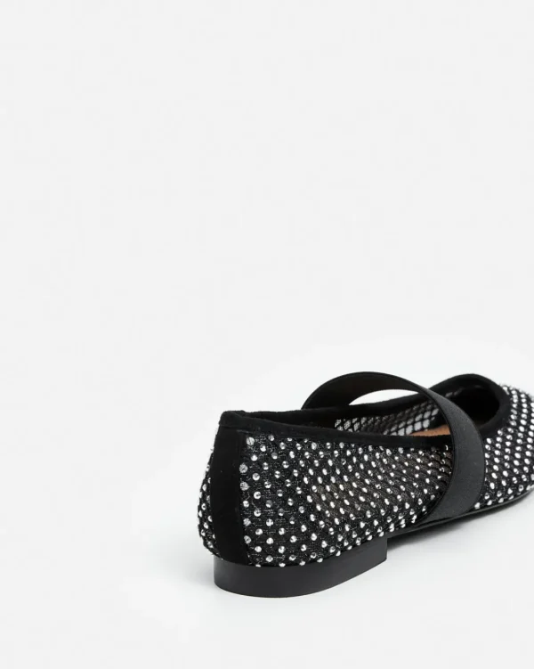 Ballet Flats^Flattered Cornelia Textile Glitter Black