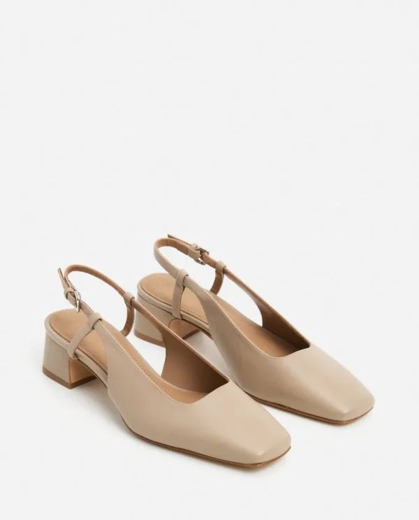 Heels^Flattered Elin Leather Beige