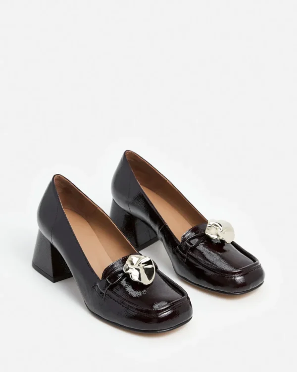 Heels^Flattered Ellinor Leather Patent Burgundy