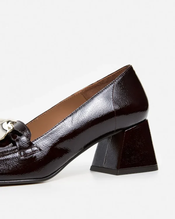 Heels^Flattered Ellinor Leather Patent Burgundy