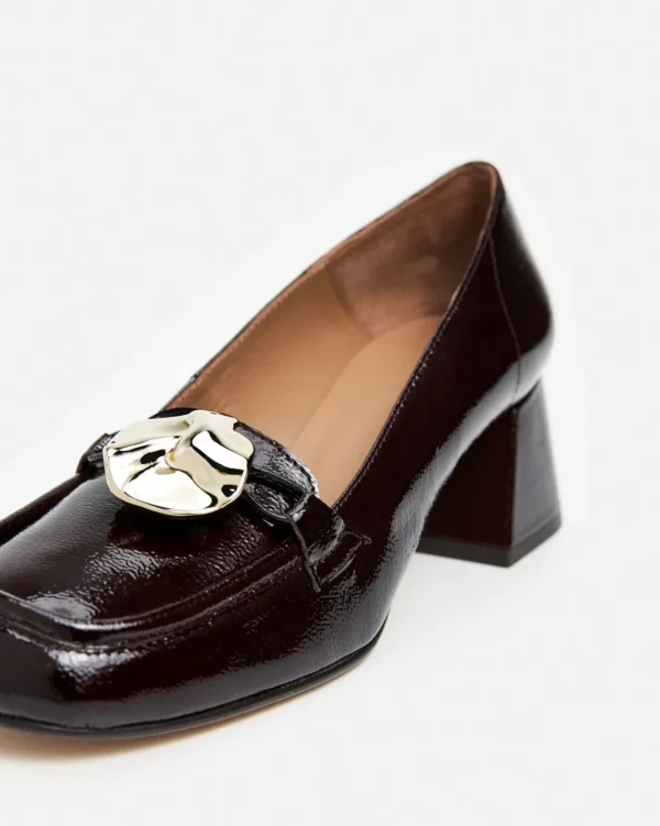 Heels^Flattered Ellinor Leather Patent Burgundy