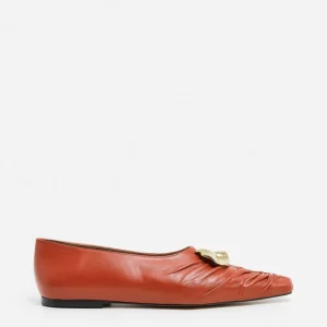 Ballet Flats^Flattered Florence Leather Red Brick