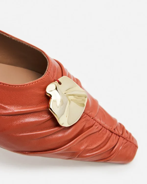 Ballet Flats^Flattered Florence Leather Red Brick