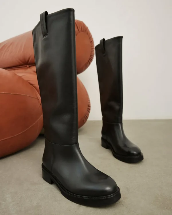 High-Shaft Boots | Boots^Flattered Frances Leather Black