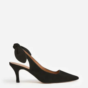 Heels^Flattered Franchesca Bow Suede Black