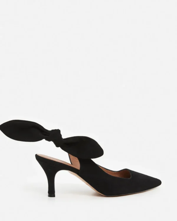 Heels^Flattered Franchesca Bow Suede Black