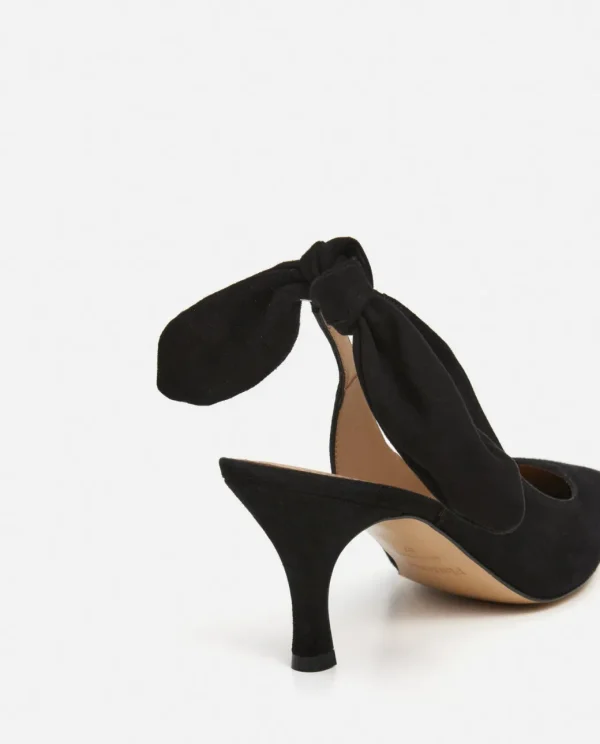 Heels^Flattered Franchesca Bow Suede Black