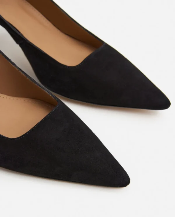 Heels^Flattered Franchesca Bow Suede Black