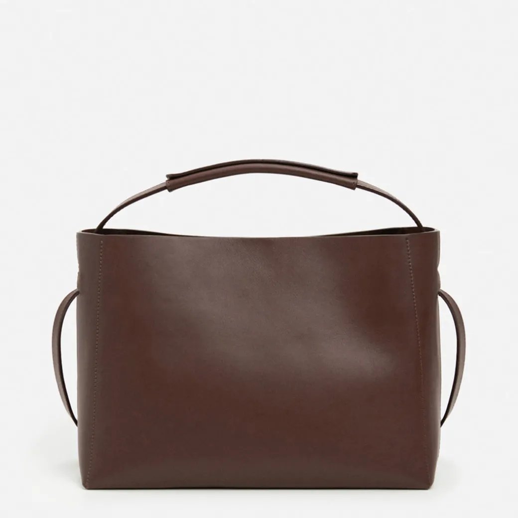 hedda_grande_handbag_leat_0-1.webp Top Handle Bags | Tote Bags^Flattered Hedda Grande Handbag Leather Chocolate