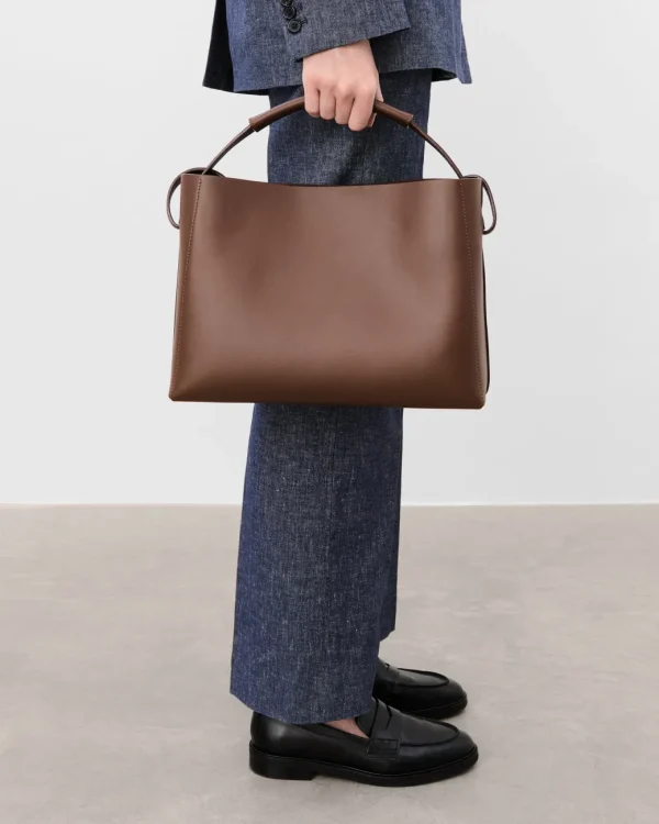 Top Handle Bags | Tote Bags^Flattered Hedda Grande Handbag Leather Chocolate