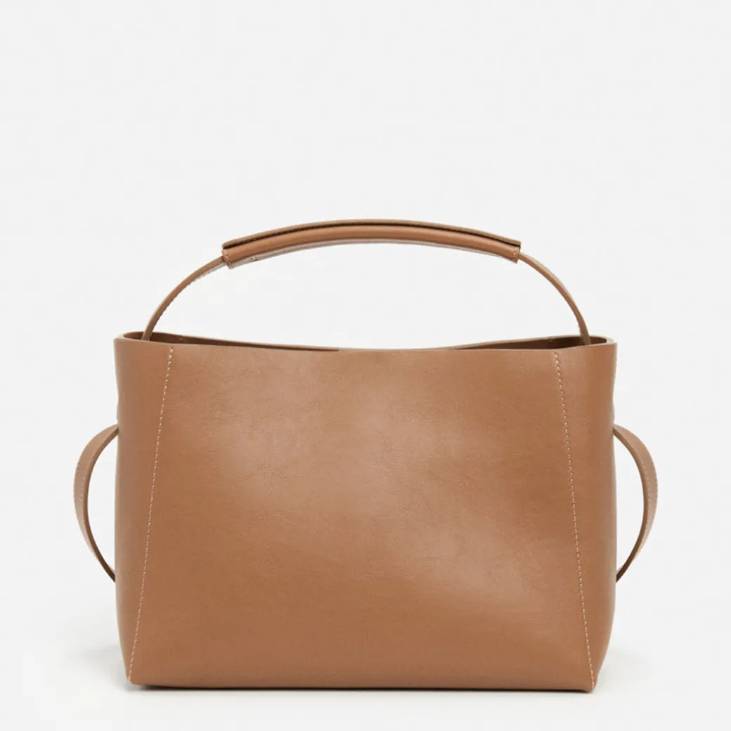 hedda_midi_handbag_leathe_0-2.webp Top Handle Bags | Shoulder Bags^Flattered Hedda Midi Handbag Leather Nut