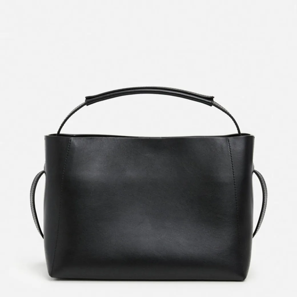 hedda_midi_handbag_leathe_0.webp Top Handle Bags | Shoulder Bags^Flattered Hedda Midi Handbag Leather Black