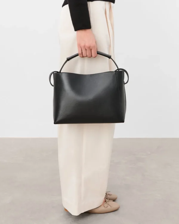 Top Handle Bags | Shoulder Bags^Flattered Hedda Midi Handbag Leather Black