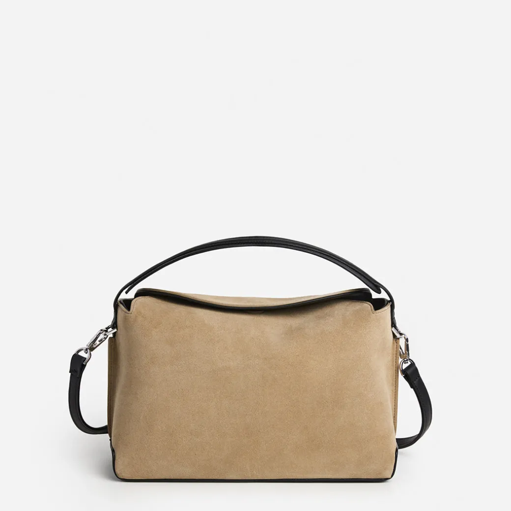 helia_handbag_suede_sand_0.webp Top Handle Bags^Flattered Helia Handbag Suede Sand