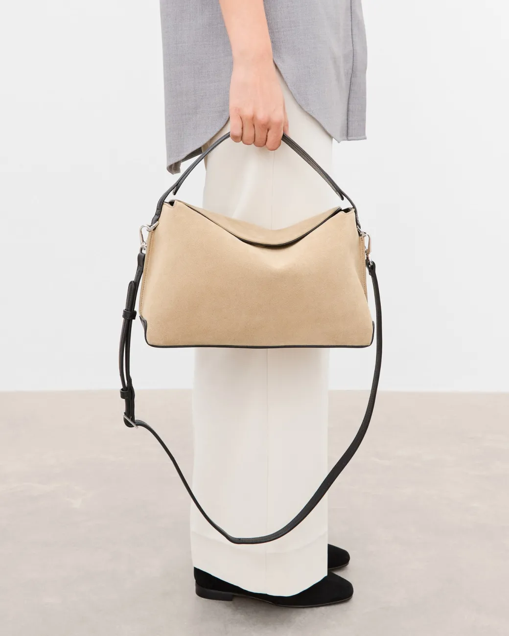 helia_handbag_suede_sand_2.webp Top Handle Bags^Flattered Helia Handbag Suede Sand