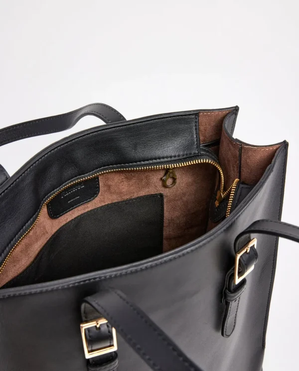Top Handle Bags | Tote Bags^Flattered Kristine Tote Leather Black