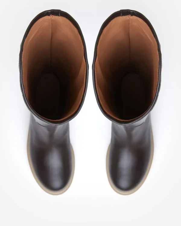 Boots^Flattered Leonore Leather Brown Dark