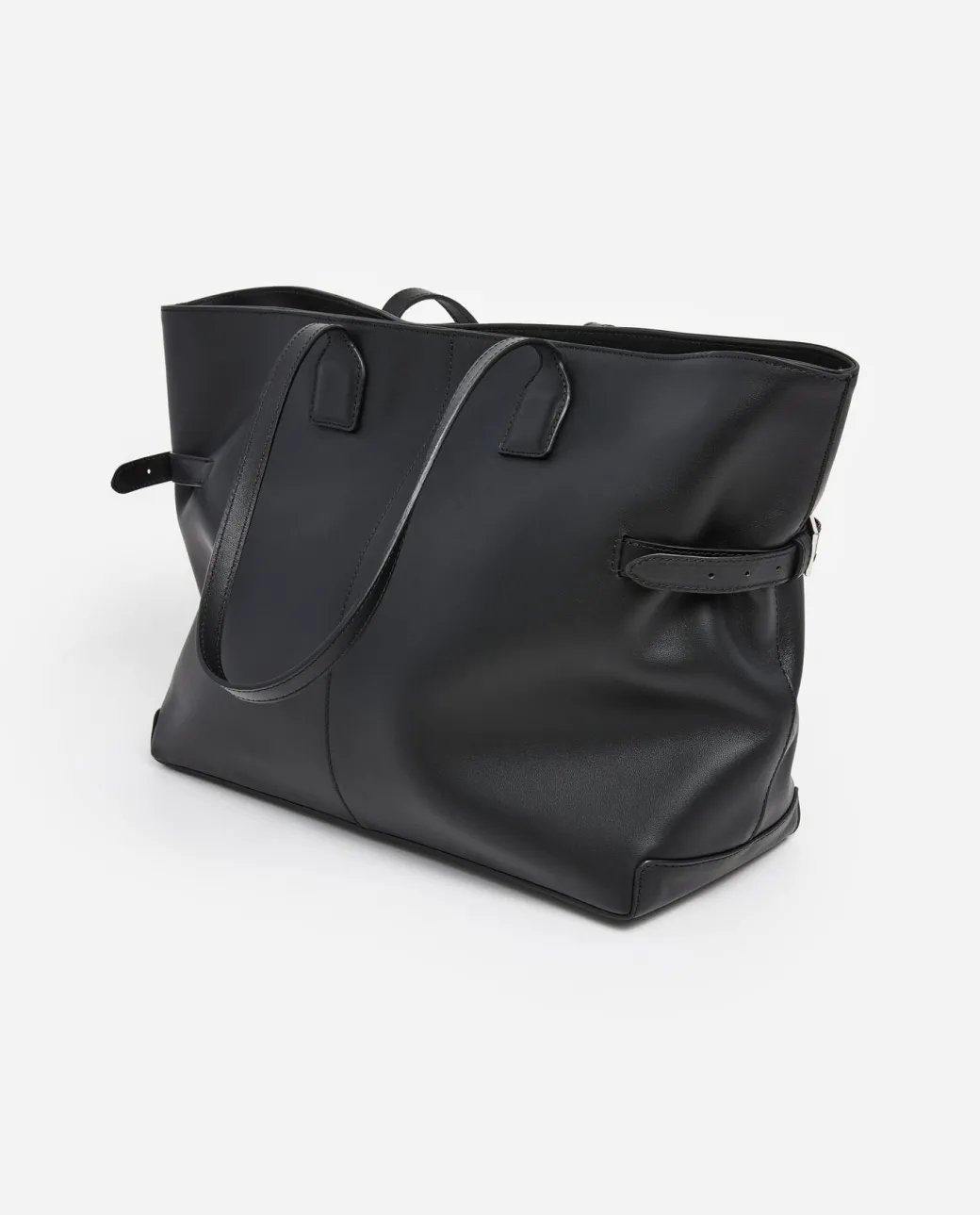 lesley_tote_bag_leather_b_4.webp Tote Bags^Flattered Lesley Tote Bag Leather Black