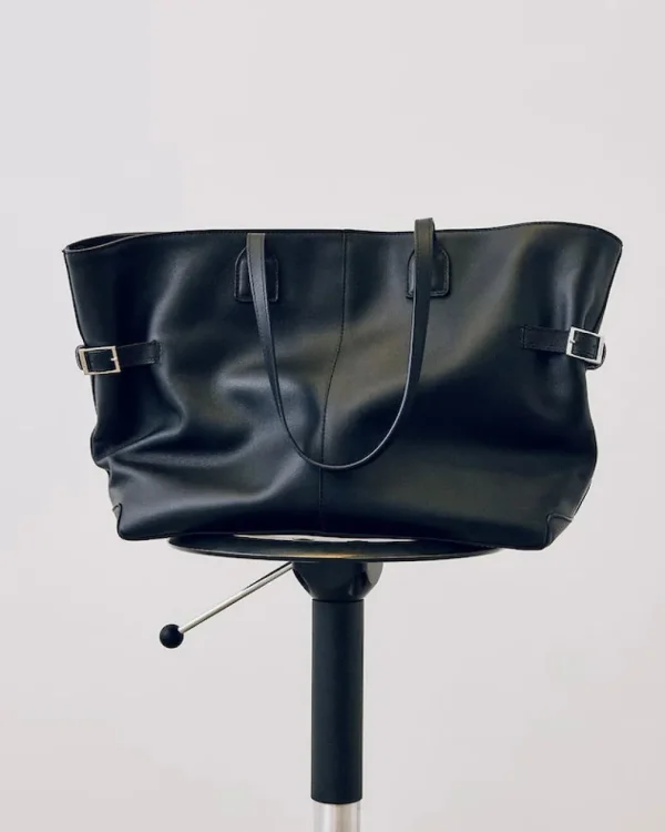 Tote Bags^Flattered Lesley Tote Bag Leather Black