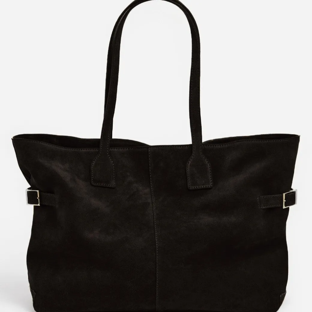 lesley_tote_bag_suede_bla_0.webp Tote Bags^Flattered Lesley Tote Bag Suede Black